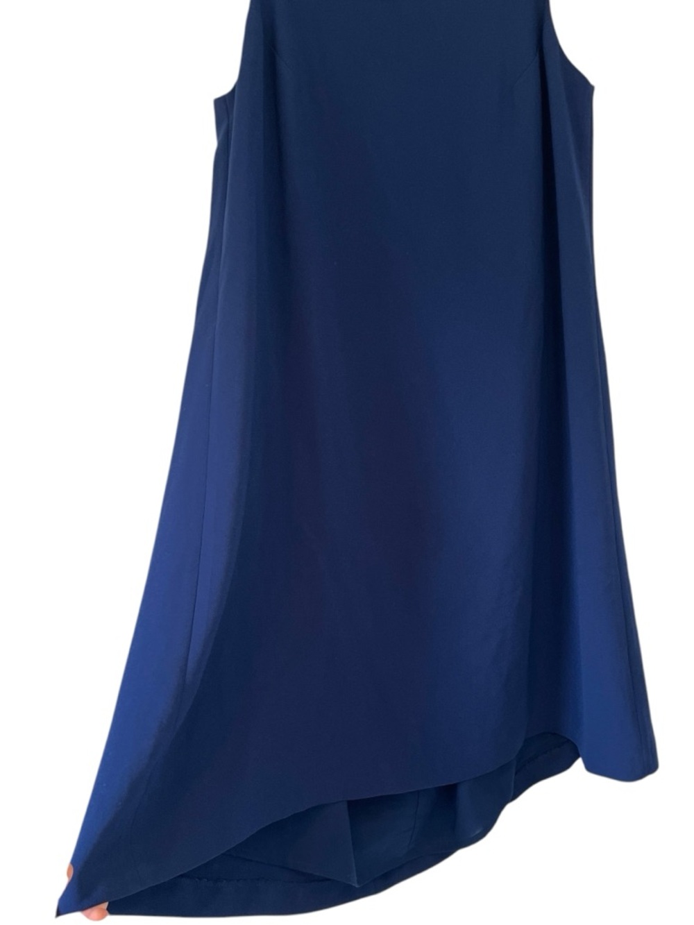 Club Monaco Navy Swing Dress Low Back Scoop Flowy Minimalist Size 4 - Picture 3 of 10